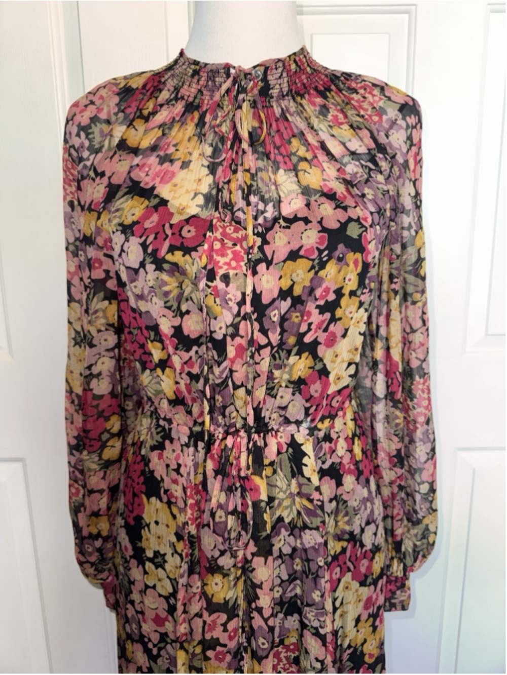Polo Ralph Lauren Floral Midi Dress Romantic Prairie Cottagecore Garden Party - Picture 6 of 11